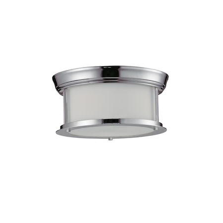 Z-Lite Sonna 2 Light Ceiling, Chrome & Matte Opal 2003F10-CH